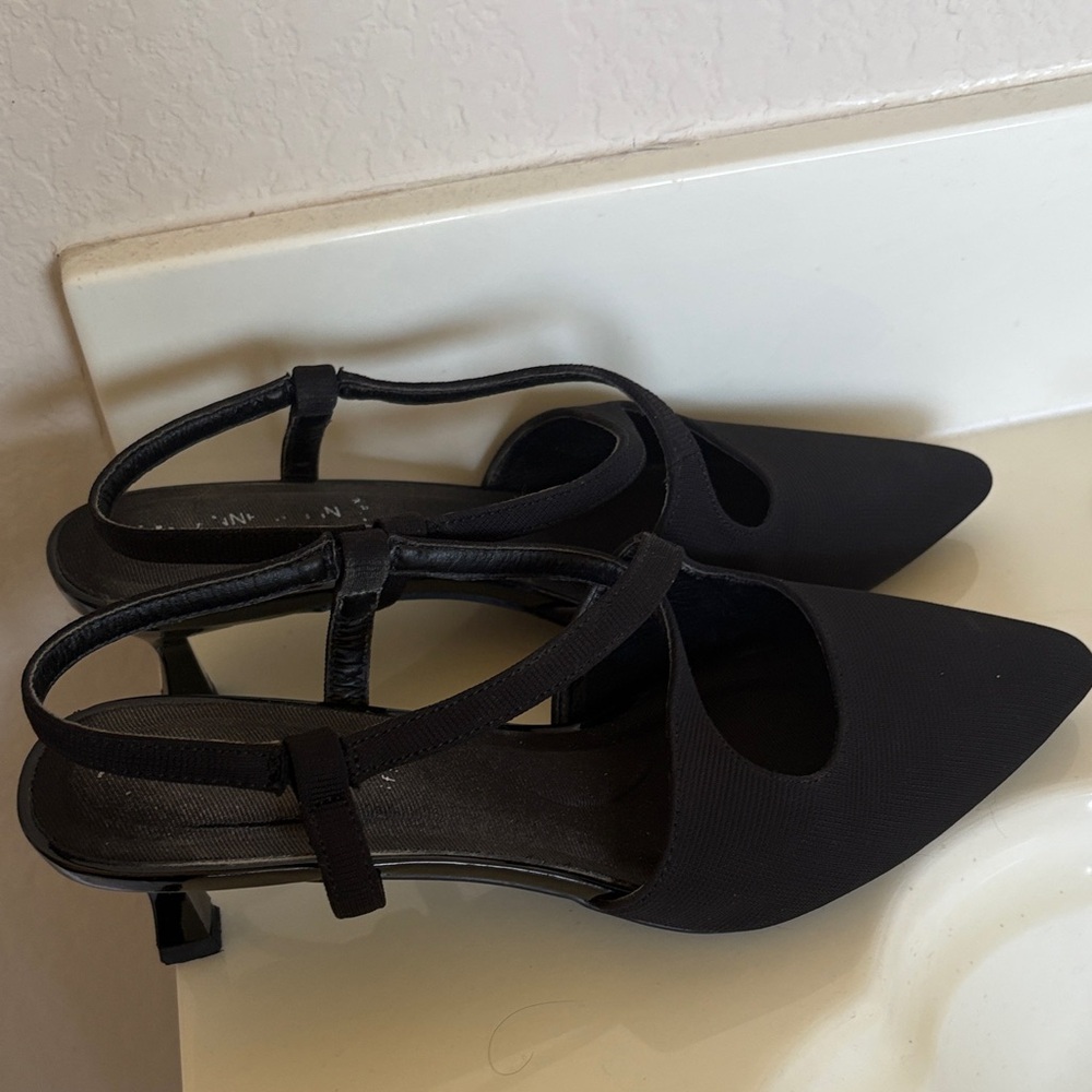 Anne Klein Black Slingback Heels